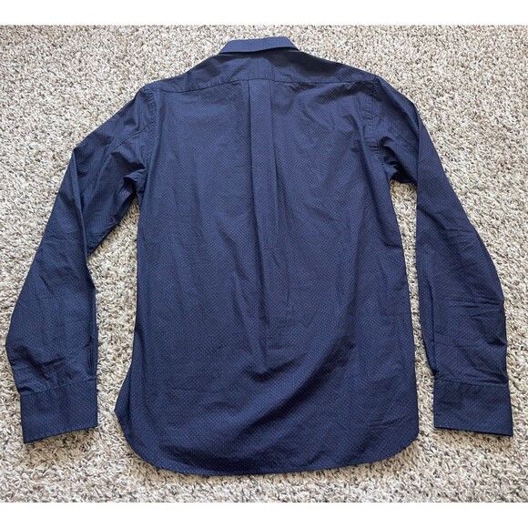 Todd Snyder Shirt Mens Small Blue Patterned Button Up Long Sleeve Cotton - Picture 4 of 6